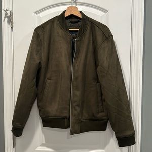 Abercrombie & Fitch Vegan Suede Bomber Jacket